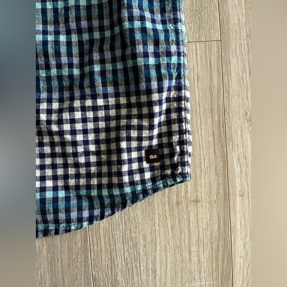 Tea Collection Men’s Button-Up Woven Shirt Lamu Plaid Cotton Linen Mix - Medium - Picture 10 of 10